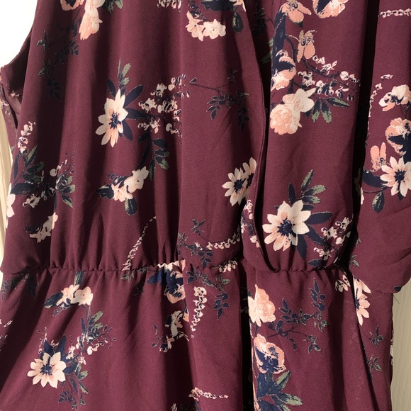 deep purple sundress with flowers - Picture 3 of 6